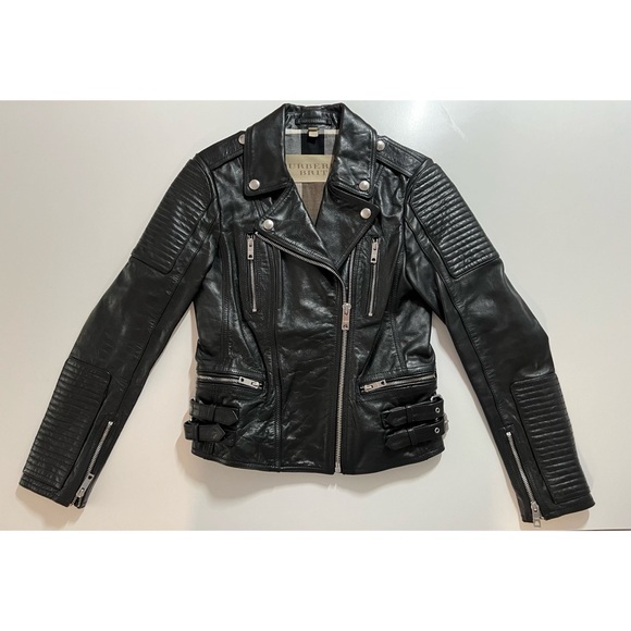 BURBERRY BRIT Leather Moto Jacket - Picture 1 of 8
